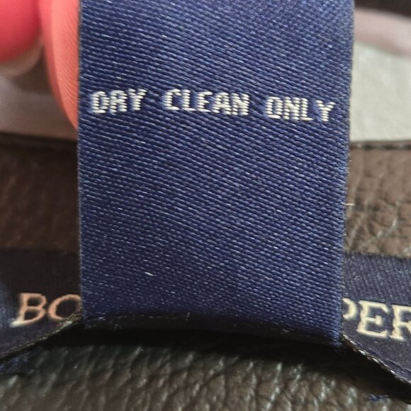 Boston Proper 4 Leather Trim Faux Fur Jacket Black Quiet Luxury Chic Edgy - Picture 8 of 12